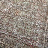 9’6 x 13’ Classic Antique Carpet Muted Rust, Black, Bone & Bronze 5768