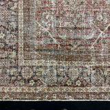 9’6 x 13’ Classic Antique Carpet Muted Rust, Black, Bone & Bronze 5768