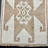 3’1 x 12’4 Vintage Herki Runner Cream & Light Brown 5918