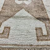 3’1 x 12’4 Vintage Herki Runner Cream & Light Brown 5918