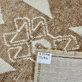 3’1 x 12’4 Vintage Herki Runner Cream & Light Brown 5918