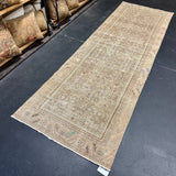 3’2 x 9’9 Classic Vintage Runner Muted B Cappuccino, Blush, Green & Blue 5590