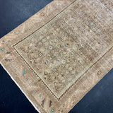 3’2 x 9’9 Classic Vintage Runner Muted B Cappuccino, Blush, Green & Blue 5590