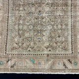 3’2 x 9’9 Classic Vintage Runner Muted B Cappuccino, Blush, Green & Blue 5590