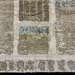 9’3 x 12’ Swedish Style Rug Pure Distressed Silk, Organic Wool + Allo Muted Taupe, Camel, Denim & Silver LB31 Linda's Barn