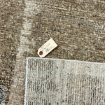 9’3 x 12’ Swedish Style Rug Pure Distressed Silk, Organic Wool + Allo Muted Taupe, Camel, Denim & Silver LB31 Linda's Barn