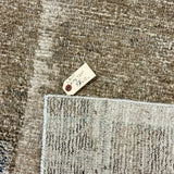 9’3 x 12’ Swedish Style Rug Pure Distressed Silk, Organic Wool + Allo Muted Taupe, Camel, Denim & Silver LB31 Linda's Barn