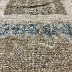 9’3 x 12’ Swedish Style Rug Pure Distressed Silk, Organic Wool + Allo Muted Taupe, Camel, Denim & Silver LB31 Linda's Barn