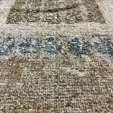 9’3 x 12’ Swedish Style Rug Pure Distressed Silk, Organic Wool + Allo Muted Taupe, Camel, Denim & Silver LB31 Linda's Barn