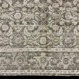 9’1 x 12’1 Persian Style Rug Pure Distressed Silk, Organic Wool + Allo Muted Clay, Beige & Gray LB20