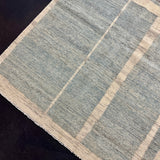 10’4 x 12’11 Moroccan Style Rug Pure Soft Organic Wool Sea Blue & Beige LB41 Linda's Barn