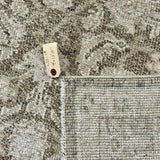 9’ x 12’5 Persian Style Rug Pure Distressed Silk, Organic Wool + Allo Muted Taupe & Bone LB18