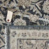 8’10 x 12’3  Persian Style Rug Pure Distressed Silk, Organic Wool + Allo Muted Midnight Blue, Taupe & Bone LB32