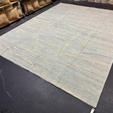 9’2 x 11’11 Moroccan Style Rug Pure Soft Organic Wool Sea Foam, Gray & Beige LB40