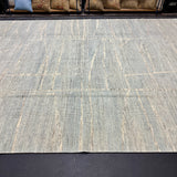 9’2 x 11’11 Moroccan Style Rug Pure Soft Organic Wool Sea Foam, Gray & Beige LB40