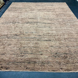 9’3 x 11’11  Moroccan Style Rug Pure Silk and Organic Wool Muted Cognac & Tabacco Brown LB05 Linda's Barn
