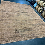 9’3 x 11’11  Moroccan Style Rug Pure Silk and Organic Wool Muted Cognac & Tabacco Brown LB05 Linda's Barn