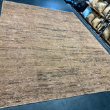 9’3 x 11’11  Moroccan Style Rug Pure Silk and Organic Wool Muted Cognac & Tabacco Brown LB05 Linda's Barn