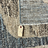 9’4 x 12’3 Swedish Style Rug Pure Distressed Silk, Organic Wool + Allo Muted Midnight Blue, Taupe & Beige LB30 Linda's Barn