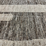 9’7 x 14’ Stonewashed Silk, Wool + Allo Moroccan Design Rug Beige & Brown MR1 Linda's Barn
