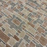 9’2 x 12’1 Swedish Style Rug Pure Silk and Organic Wool Muted Beige, Brown &  Charcoal LB12