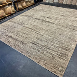 9’5 x 12’1 Moroccan Style Rug Pure Silk and Organic Wool Muted Dark Taupe, Brown & Gray LB06 Linda's Barn