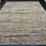 9’5 x 12’1 Moroccan Style Rug Pure Silk and Organic Wool Muted Dark Taupe, Brown & Gray LB06 Linda's Barn