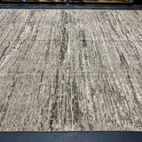 9’5 x 12’1 Moroccan Style Rug Pure Silk and Organic Wool Muted Dark Taupe, Brown & Gray LB06 Linda's Barn