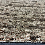 9’5 x 12’1 Moroccan Style Rug Pure Silk and Organic Wool Muted Dark Taupe, Brown & Gray LB06 Linda's Barn