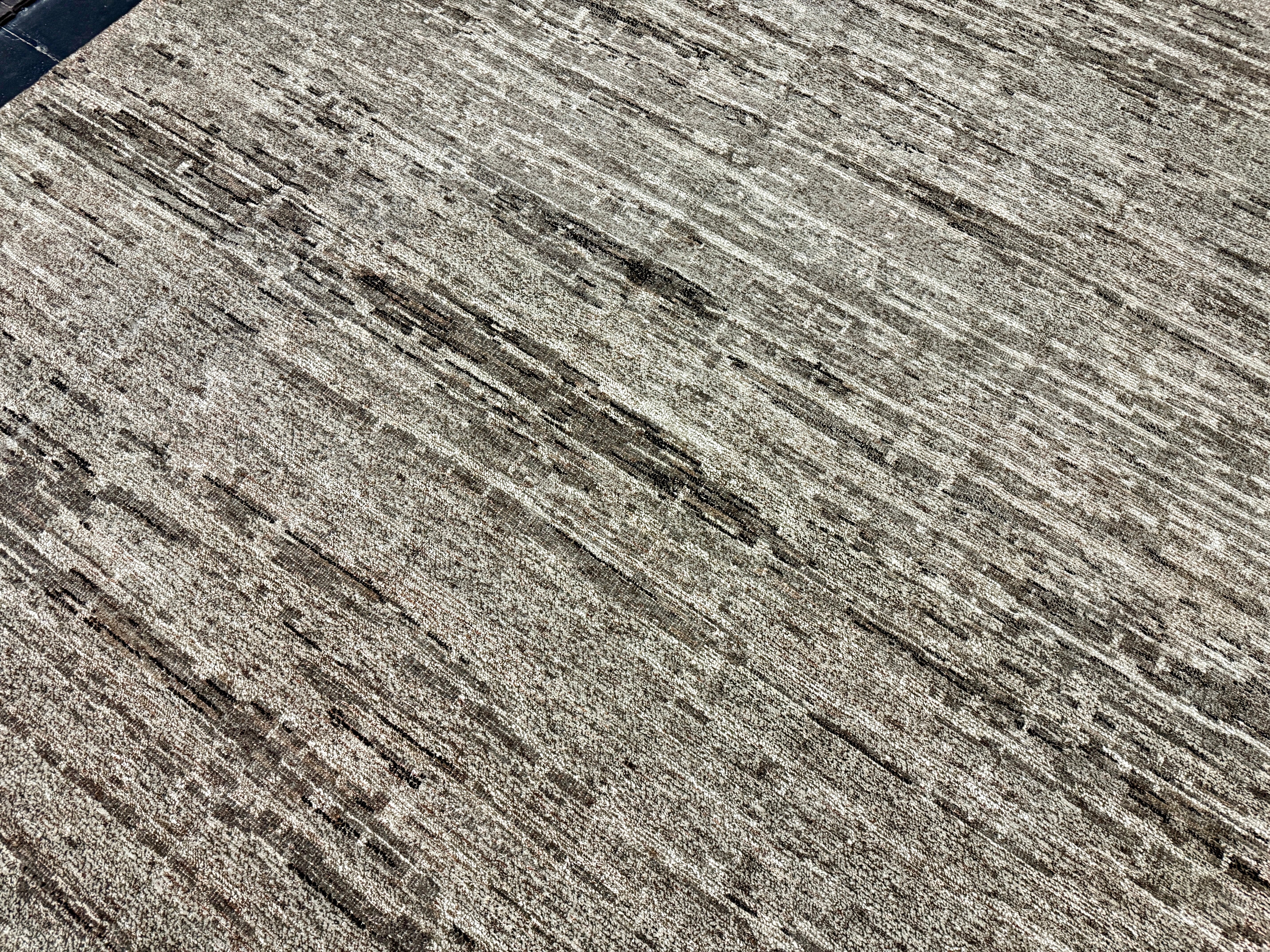 9’5 x 12’1 Moroccan Style Rug Pure Silk and Organic Wool Muted Dark Taupe, Brown & Gray LB06 Linda's Barn