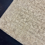 9’ x 11’11 Style Rug Pure Distressed Silk, Organic Wool + Allo Muted Stone Beige, Taupe & Charcoal LB23 Linda's Barn