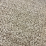 9’ x 11’11 Style Rug Pure Distressed Silk, Organic Wool + Allo Muted Stone Beige, Taupe & Charcoal LB23 Linda's Barn