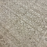 9’ x 11’11 Style Rug Pure Distressed Silk, Organic Wool + Allo Muted Stone Beige, Taupe & Charcoal LB23 Linda's Barn