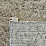 9’ x 11’11 Style Rug Pure Distressed Silk, Organic Wool + Allo Muted Stone Beige, Taupe & Charcoal LB23 Linda's Barn