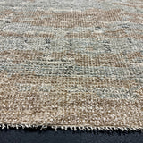 9’2 x 12’ Moroccan Style Rug Pure Soft Organic Wool Sea Foam Blue & Warm Beige LB38 Linda's Barn
