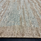 9’2 x 12’ Moroccan Style Rug Pure Soft Organic Wool Sea Foam Blue & Warm Beige LB38 Linda's Barn