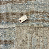 9’2 x 12’ Moroccan Style Rug Pure Soft Organic Wool Sea Foam Blue & Warm Beige LB38 Linda's Barn