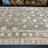 8’11 x 12’3 Silk & Wool Oushak Rug, Clay, Sage, Taupe, Cream + Stone LB28