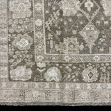 8’11 x 12’3 Silk & Wool Oushak Rug, Clay, Sage, Taupe, Cream + Stone LB28