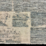 9’9 x 12’ Moroccan Style Rug Pure Soft Organic Wool Denim Blue & Creamy Ivory LB35
