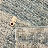 9’9 x 12’ Moroccan Style Rug Pure Soft Organic Wool Denim Blue & Creamy Ivory LB35