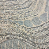 9’1 x 11’11 Moroccan Style Rug Pure Soft Organic Wool Denim Blue & Ivory LB37