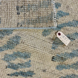 9’1 x 11’11 Moroccan Style Rug Pure Soft Organic Wool Denim Blue & Ivory LB37