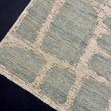 8’2 x 9’10 Moroccan Style Rug Pure Soft Organic Wool Denim Blue & Ivroy LB34