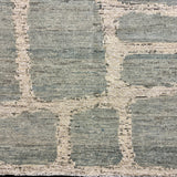 8’2 x 9’10 Moroccan Style Rug Pure Soft Organic Wool Denim Blue & Ivroy LB34