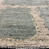 8’2 x 9’10 Moroccan Style Rug Pure Soft Organic Wool Denim Blue & Ivroy LB34