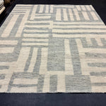 8’5 x 9’10 Moroccan Style Rug Pure Soft Organic Wool Denim Blue, Gray & Ivory LB39 Linda's Barn