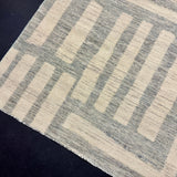8’5 x 9’10 Moroccan Style Rug Pure Soft Organic Wool Denim Blue, Gray & Ivory LB39 Linda's Barn