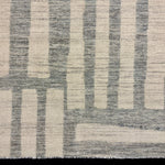 8’5 x 9’10 Moroccan Style Rug Pure Soft Organic Wool Denim Blue, Gray & Ivory LB39 Linda's Barn