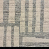 8’5 x 9’10 Moroccan Style Rug Pure Soft Organic Wool Denim Blue, Gray & Ivory LB39 Linda's Barn
